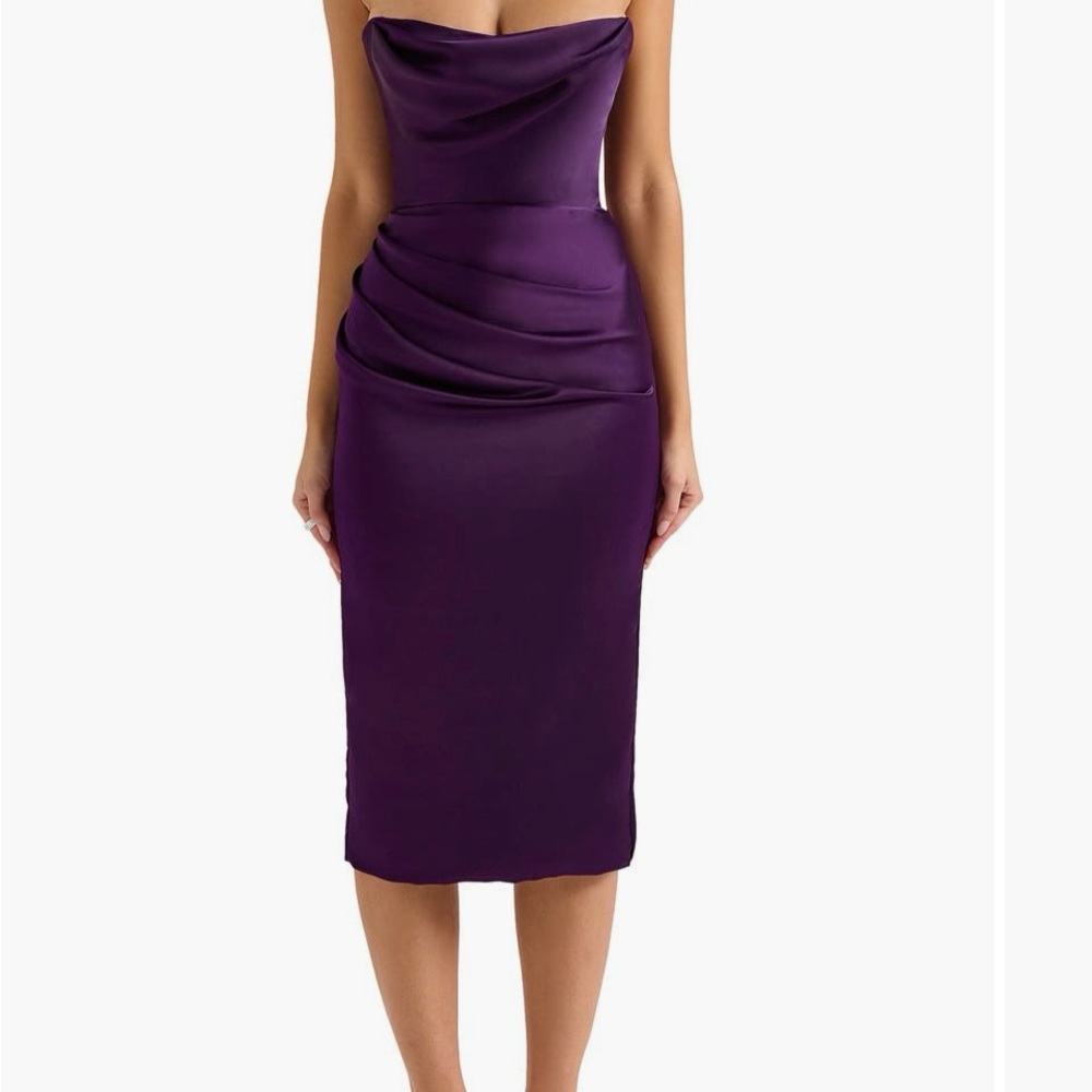 HOUSE OF CB SATIN MIDI DRESS